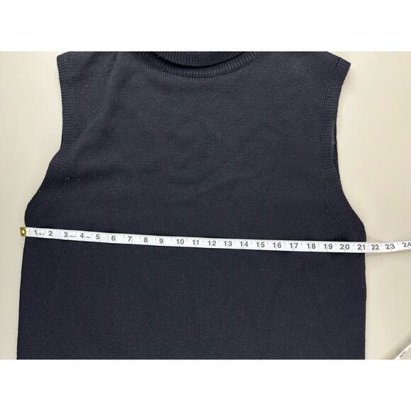 Aritzia Babaton 100% Merino Wool Tunic Sweater Vest M Black Sleeveless Essential - Picture 6 of 14